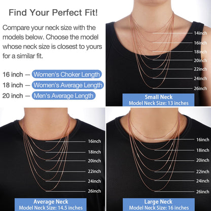 Jewlpire 925 Sterling Silver Cable Chain Necklace for Women – 18 Inch, 1.1mm, Rhodium Plated