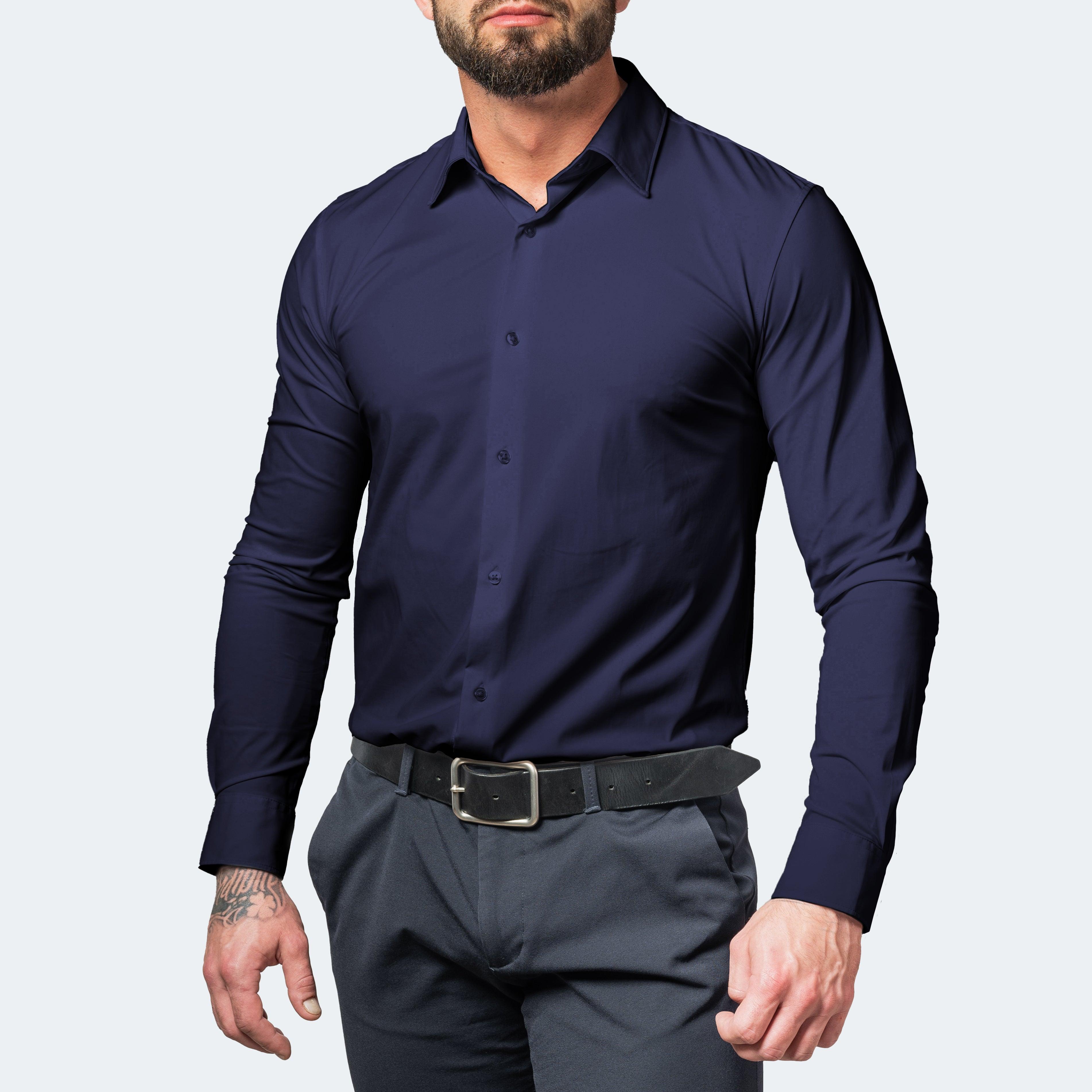 Non-Iron Stretch Dress Shirt for Men