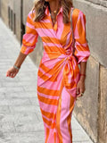 Louisa | Summer Wrap Dress with Collar in Lightweight Fabric